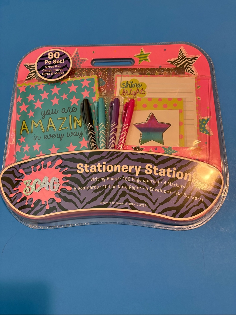 3C4G Stationery Station with pens, envelopes, a journal, postcards, and more!